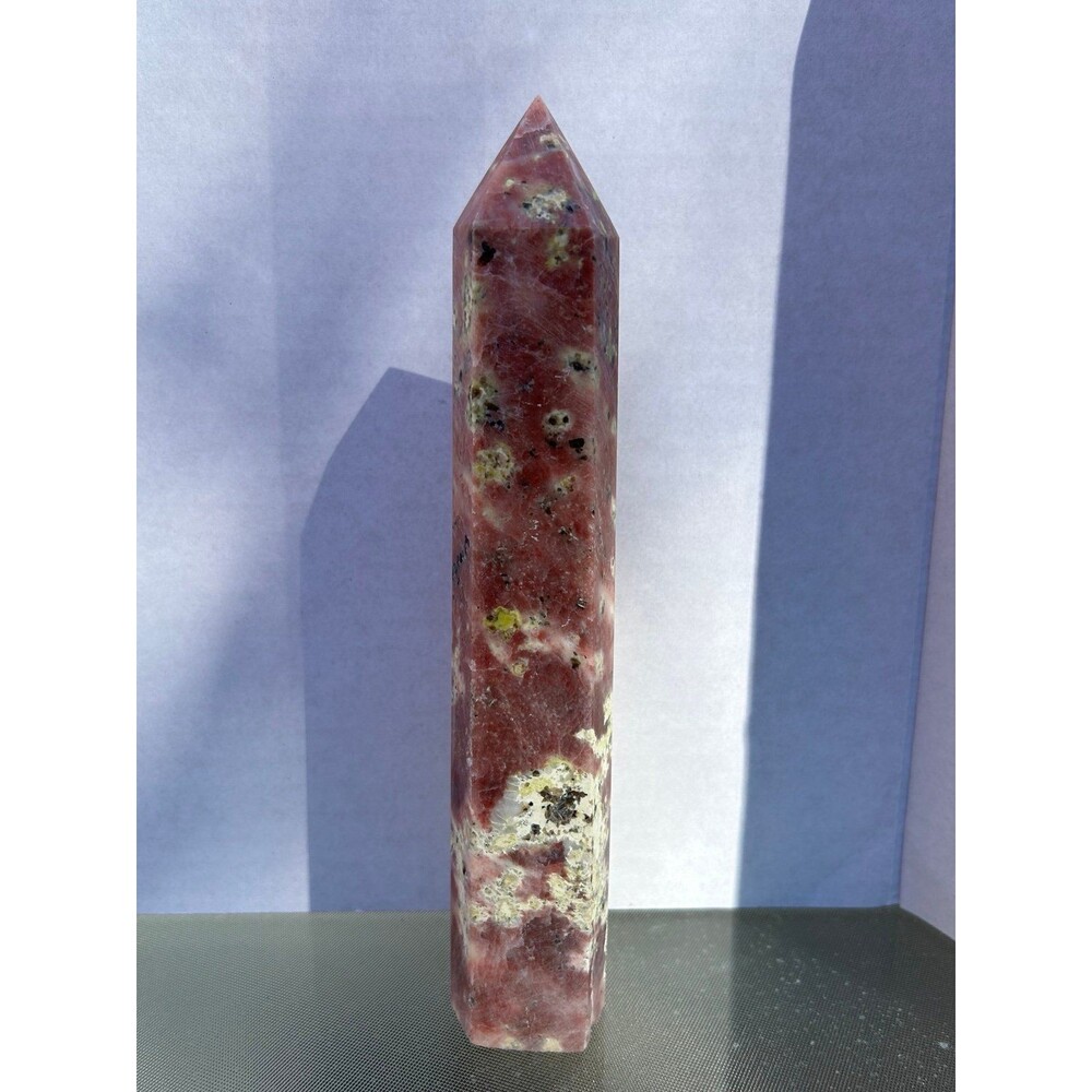 Peach Blossom Jasper Tower over 8” tall